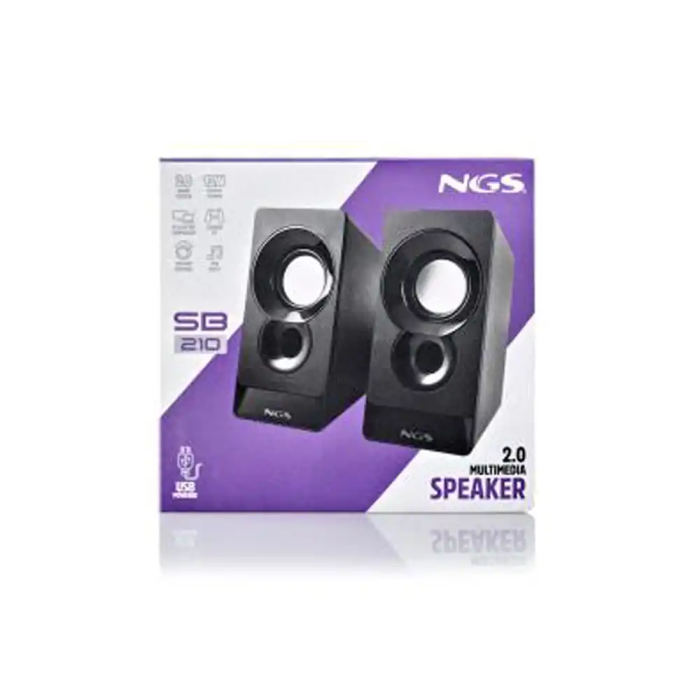 NGS SB210 Altavoces USB 2.0 para PC 12W, Jack 3.5mm, Negro 1