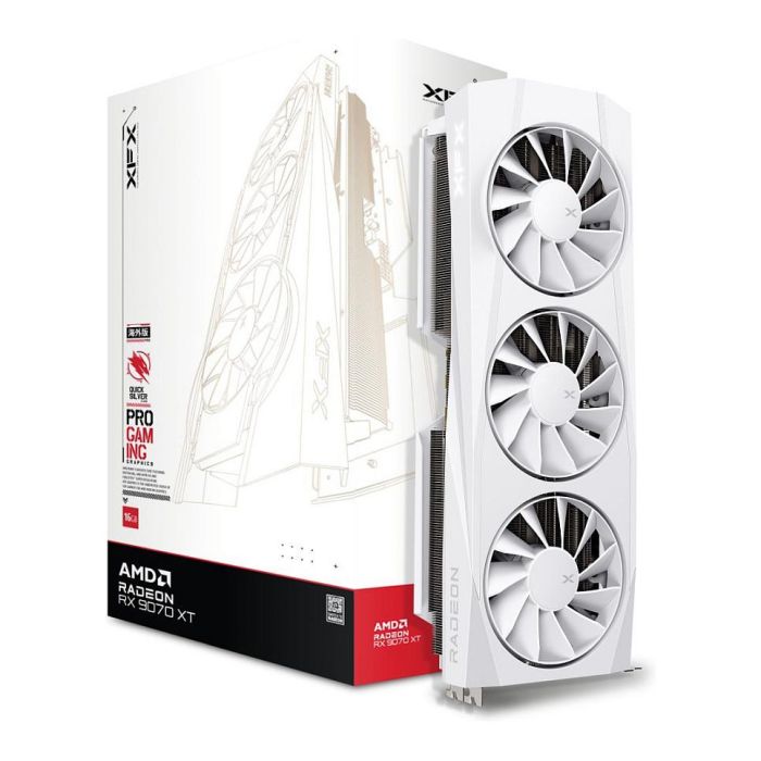 XFX RX 9070 XT Gaming Edition 16GB GDDR6 PCI Express 5.0 3 Fan Blanco 4