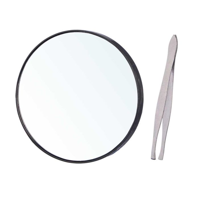 Set Espejo y Pinzas Arte Regal 14x18.5x1.5 cm, Acero Inoxidable, Plata (36 Unidades) 1 Set Espejo y Pinzas Arte Regal 14x18.5x1.5 cm, Acero Inoxidable, Plata (36 Unidades) 1