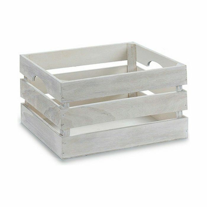 Caja Decorativa Blanco Madera 31 x 16 x 21 cm (18 Unidades) 1 Caja Decorativa Blanco Madera 31 x 16 x 21 cm (18 Unidades) 1