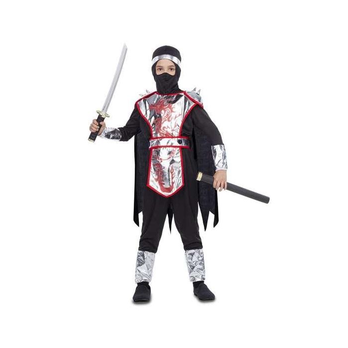 My Other Me Disfraz Ninja Dragón Armadura con Capa, Camiseta, Pantalón, Cinturón y Verdugo para Niños 5-6 Años 100% Poliéster My Other Me Disfraz Ninja Dragón Armadura con Capa, Camiseta, Pantalón, Cinturón y Verdugo para Niños 5-6 Años 100% Poliéster