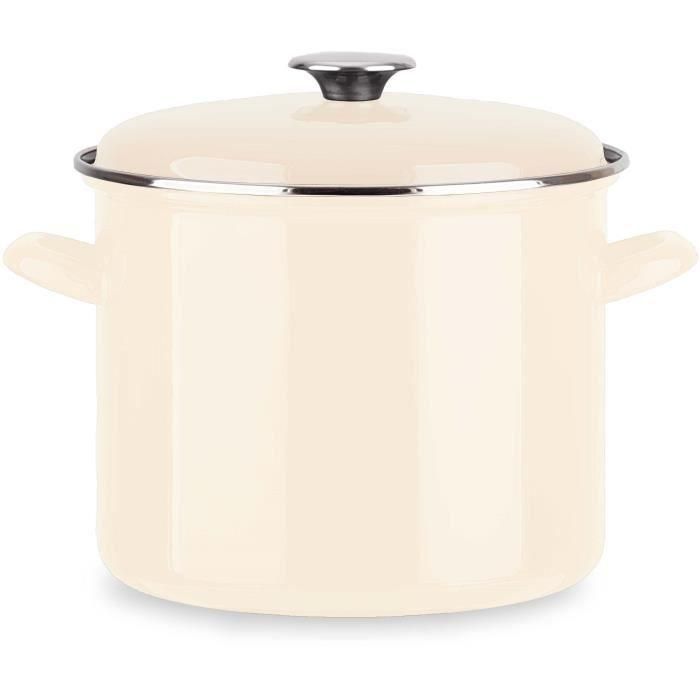 Baumalu BAU3216383109309 Fuente de Cocción Esmaltada 26x20 cm, Apta para Inducción y Todo Tipo de Fuegos, Marfil