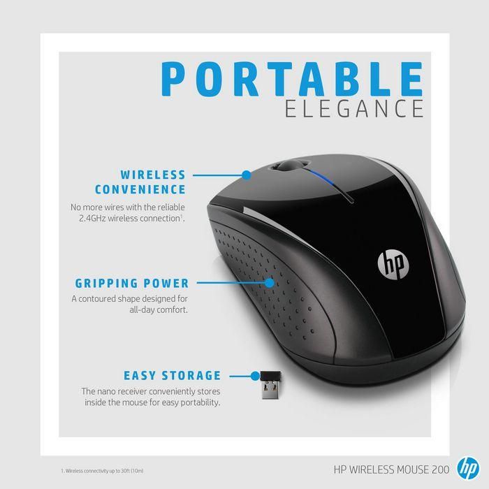 HP 220 Ratón Inalámbrico Ambidextro para PC Portátil con Larga Duración de Batería 2