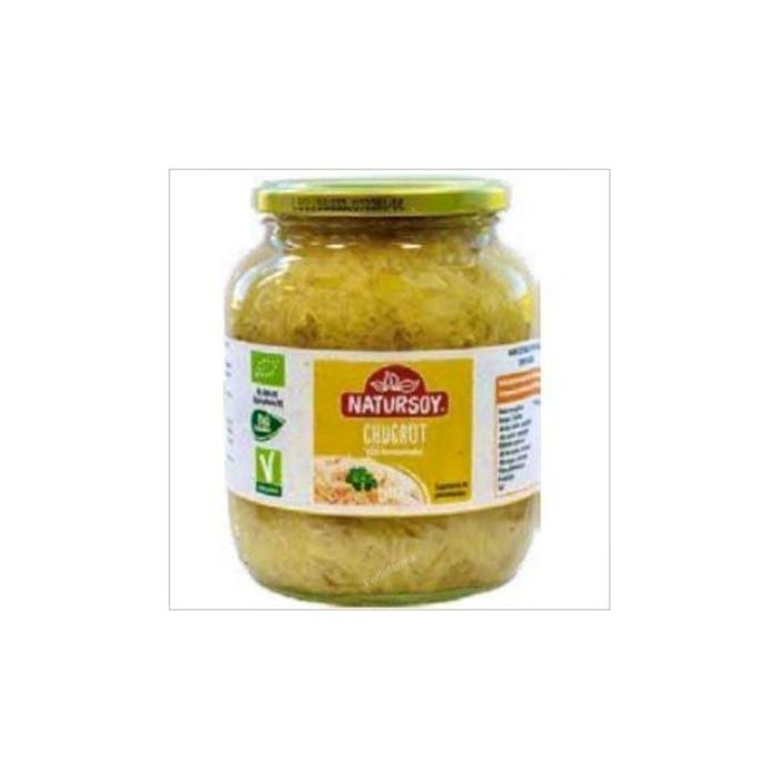 NATURSOY Chucrut ecológico 680g - Col blanca fermentada con bayas de enebro, alimento vegano