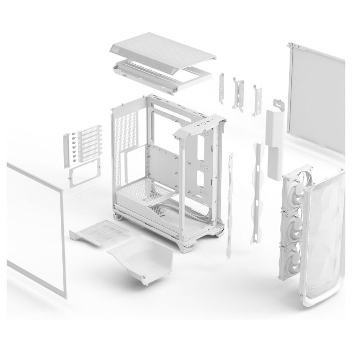 Fractal Design Meshify 3 Torre Blanca ATX con Panel de Vidrio Templado