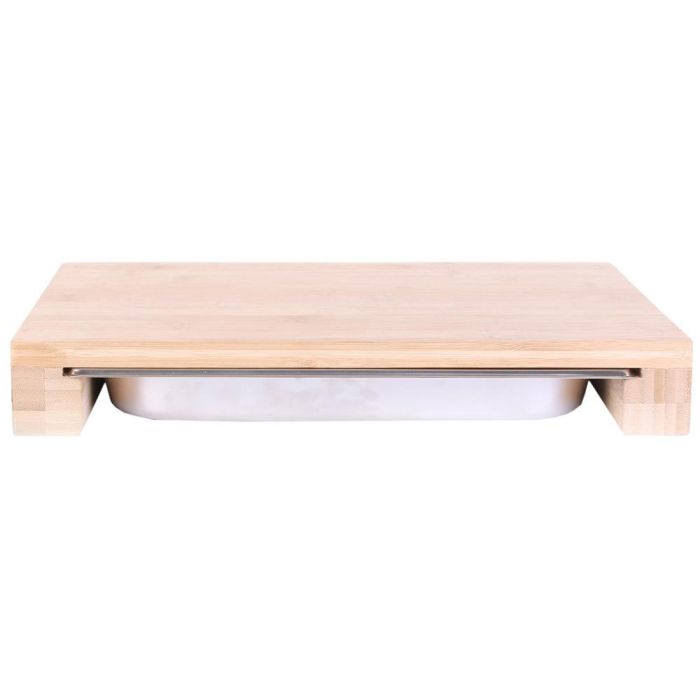 Cook Concept Tabla Cortar Con Cajón Acero Inoxidable Bambú 38.5x26.5cm 2