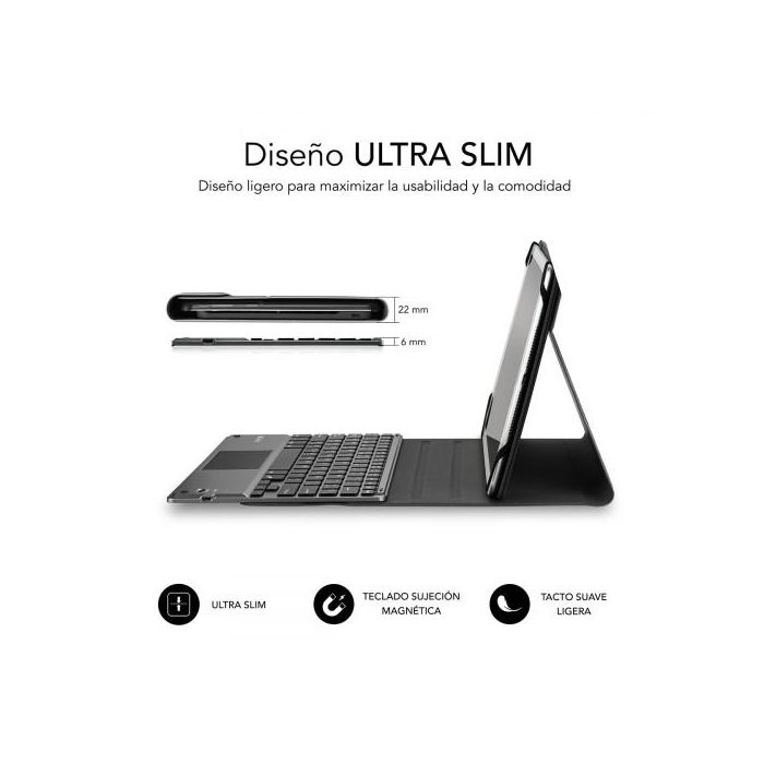 SUBBLIM Funda con Teclado Bluetooth Touchpad KeyTab Pro 9,6" a 10,8" TOUCHPAD Negra 1 SUBBLIM Funda con Teclado Bluetooth Touchpad KeyTab Pro 9,6" a 10,8" TOUCHPAD Negra 1
