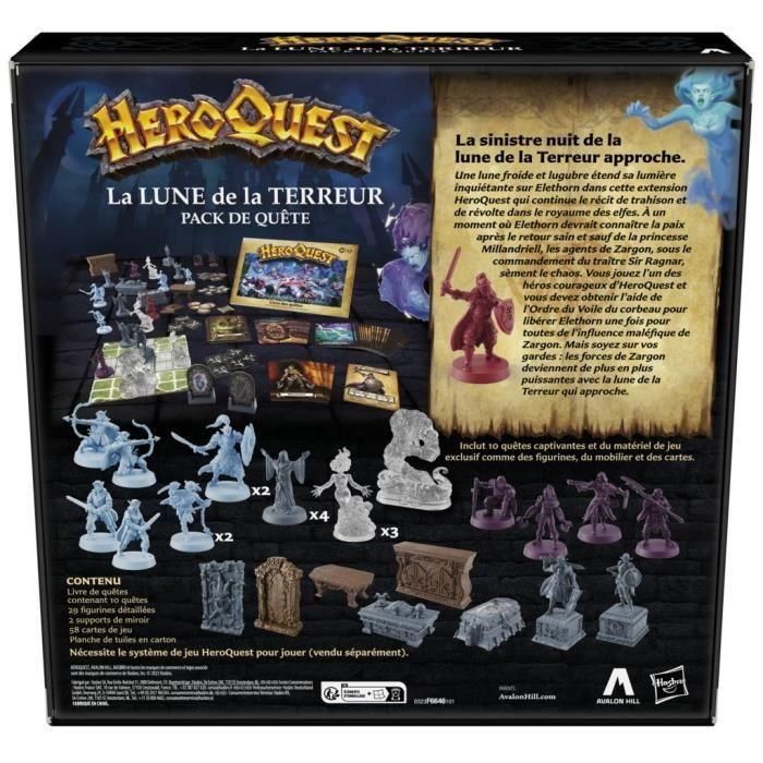 HeroQuest, paquete de misiones Terror Moon, se requiere sistema de juego HeroQuest, juegos de rol para 2 a 5 jugadores, 14 años 5 HeroQuest, paquete de misiones Terror Moon, se requiere sistema de juego HeroQuest, juegos de rol para 2 a 5 jugadores, 14 años 5