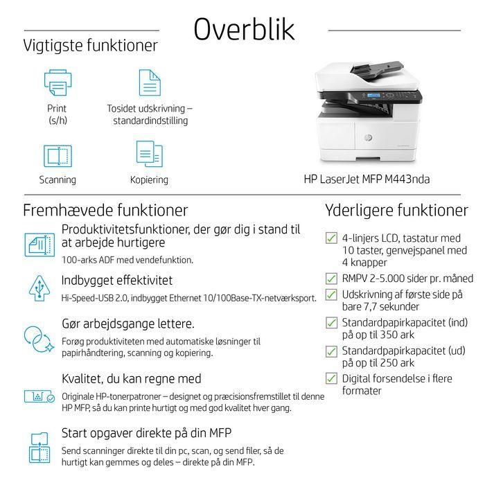 HP LaserJet MFP M443nda Láser 7