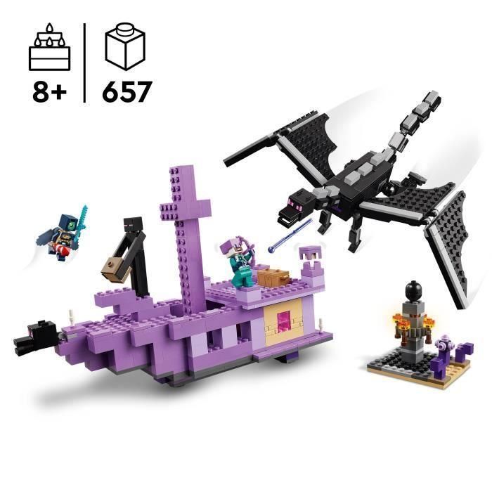 LEGO 21264 Minecraft El Dragón y el Barco de Ender - Set de Construcción inspirado en Videojuegos 1 LEGO 21264 Minecraft El Dragón y el Barco de Ender - Set de Construcción inspirado en Videojuegos 1