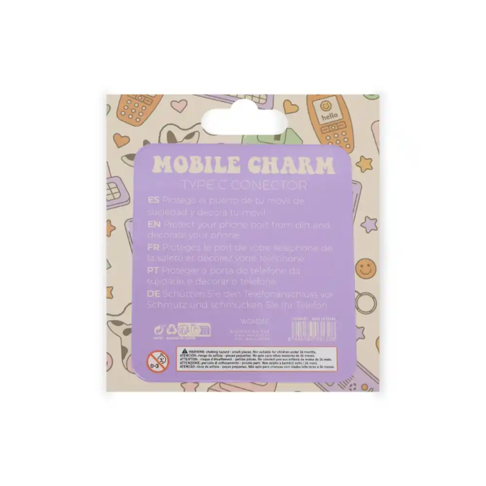 Wondee Charm Protector Funny Tipo C Panda para Conector USB-C - Tapón Decorativo Anti Polvo para Móvil