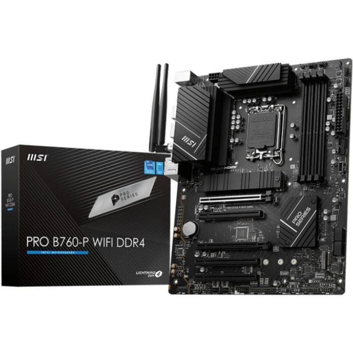 MSI Placa Base PRO B760-P WiFi DDR4 para Intel LGA 1700, Soporte DDR4, Wi-Fi Integrado 0 MSI Placa Base PRO B760-P WiFi DDR4 para Intel LGA 1700, Soporte DDR4, Wi-Fi Integrado 0