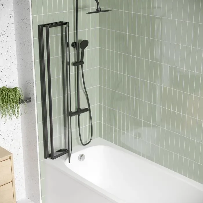 Gelco Mampara de Bañera LEXIA Negro 110x140 cm 4 Paneles GEL3467937118968 2 Gelco Mampara de Bañera LEXIA Negro 110x140 cm 4 Paneles GEL3467937118968 2