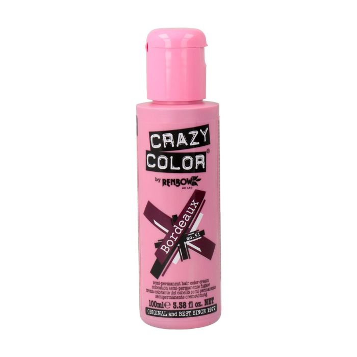 Crazy Color 51 Bordeaux - Tinte de color intenso de fantasía 100 Ml