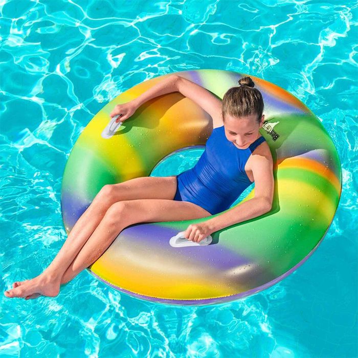 Bestway Flotador Hinchable con Asas Arcoiris D119 cm +12 Años Playa y Piscina 36352 1 Bestway Flotador Hinchable con Asas Arcoiris D119 cm +12 Años Playa y Piscina 36352 1