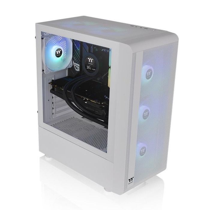 Thermaltake S200 TG ARGB Midi Tower Caja PC Blanca 4