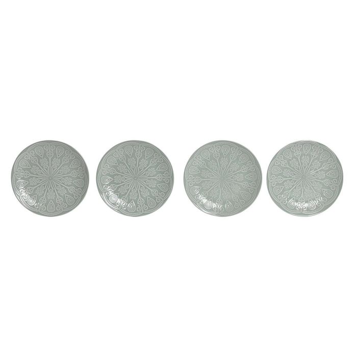 Plato Arabe DKD Home Decor Verde Menta 19.8 x 2 x 19.8 cm Set de 4 Plato Arabe DKD Home Decor Verde Menta 19.8 x 2 x 19.8 cm Set de 4