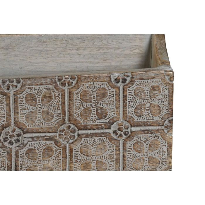 DKD Home Decor Organizador de Madera de Mango Natural Blanco para Cartas Estilo Indio 13x21x32 cm 1 DKD Home Decor Organizador de Madera de Mango Natural Blanco para Cartas Estilo Indio 13x21x32 cm 1
