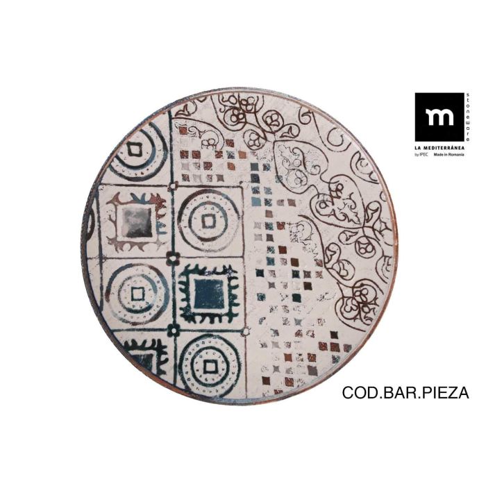 La Mediterranea Bajo Plato Grecia Ø32.5 cm Monaco Brillo (6 Unidades)
