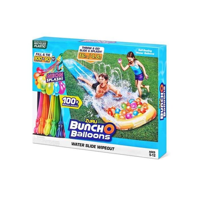Pista hinchable buncho con globos de agua (color neón) 4,8 metros Pista hinchable buncho con globos de agua (color neón) 4,8 metros