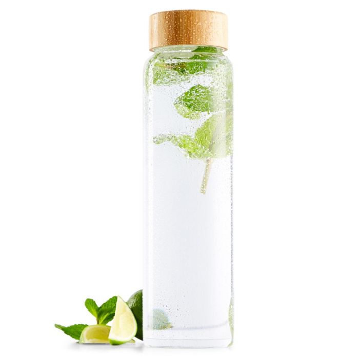 Day Botella 1 L Vidrio Borosilicado y Bambú 1