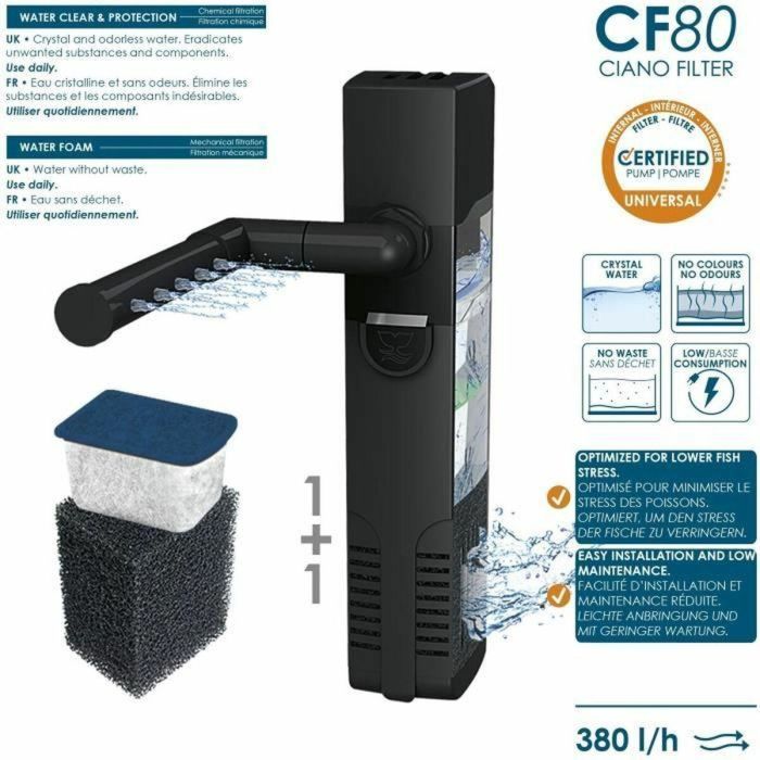 Ciano Acuario 60 - 58 L - Kit completo con Filtro, Iluminación LED, Calentador y Consumibles para Agua Salada - Blanco 5 Ciano Acuario 60 - 58 L - Kit completo con Filtro, Iluminación LED, Calentador y Consumibles para Agua Salada - Blanco 5