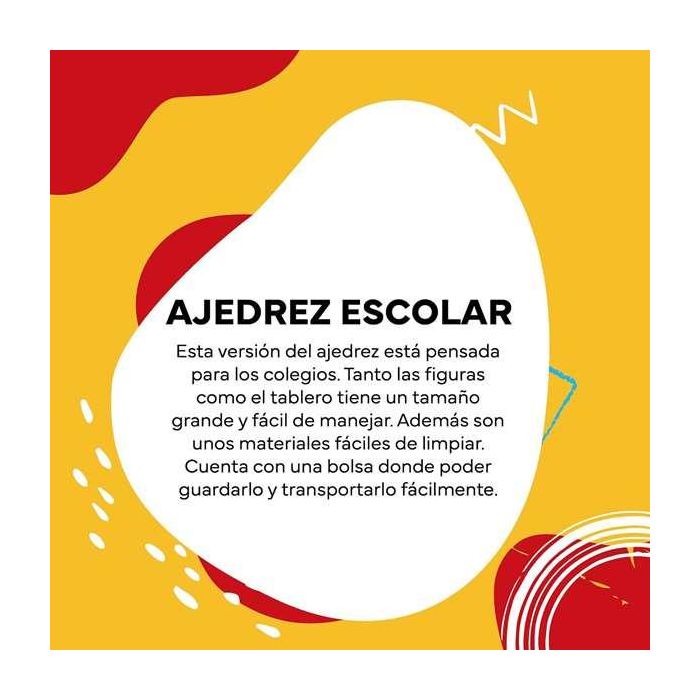Cayro Juego de Ajedrez Escolar en Bolsa con Cremallera, Plástico, 50x50 cm 5
