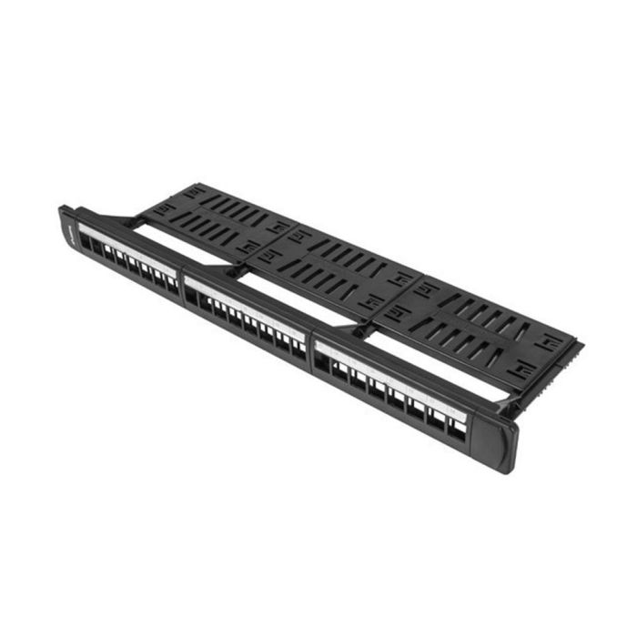 Lanberg Patch Panel para Rack 19" 1U de 24 Puertos Vacío Negro RAL9004 para Módulos Keystone Conectores RJ45 HDMI USB 0 Lanberg Patch Panel para Rack 19" 1U de 24 Puertos Vacío Negro RAL9004 para Módulos Keystone Conectores RJ45 HDMI USB 0