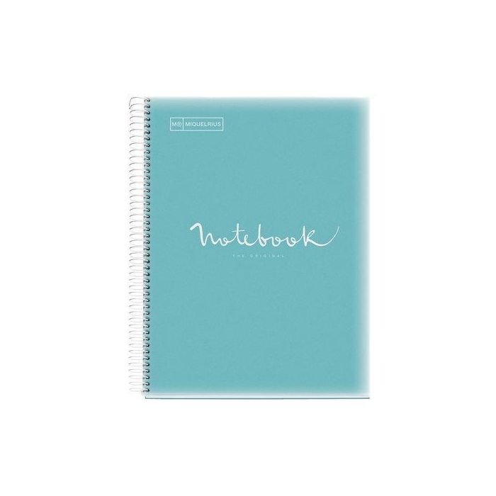 Bloc Miquelrius Emotions Notebook 5 Micro.Tapa Pp A4 120H 90G Cuadric.5X5 Azul Cielo 5 unidades