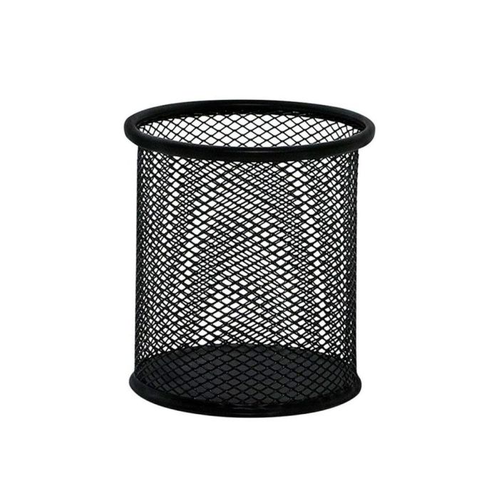 Q-connect Cubilete portalápices de metal rejilla, redondo, negro, Ø86 x 105 mm 0 Q-connect Cubilete portalápices de metal rejilla, redondo, negro, Ø86 x 105 mm 0