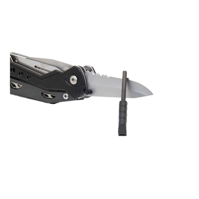 True Multiherramienta Outdoor Supervivencia Emergencia Cuchillo Varilla Ferrocerio Alicates Sierra Bolsa Nailon 2