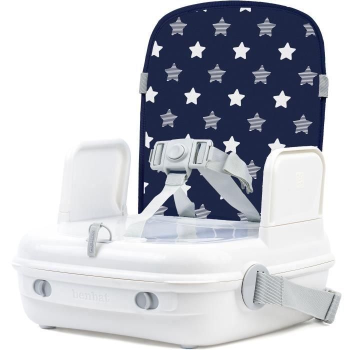 Silla elevadora para bebé para mesa de comedor - BENBAT - Portátil y lavable - Fácil de plegar - Arnés de seguridad ajustable - Azul marino Silla elevadora para bebé para mesa de comedor - BENBAT - Portátil y lavable - Fácil de plegar - Arnés de seguridad ajustable - Azul marino