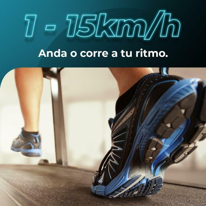 Cecotec DrumFit WayHome 1500 Sprint Cinta de correr Plegable, 15 km/h, 120x40 cm, 1100W, 12 programas, 3 niveles inclinación 3