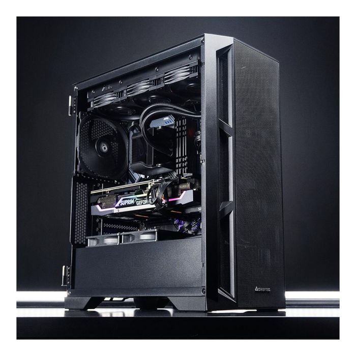Chieftec GA-01B-M-OP Caja Gaming Midi Tower ATX Negra para PC de Juego con Panel de Vidrio Templado