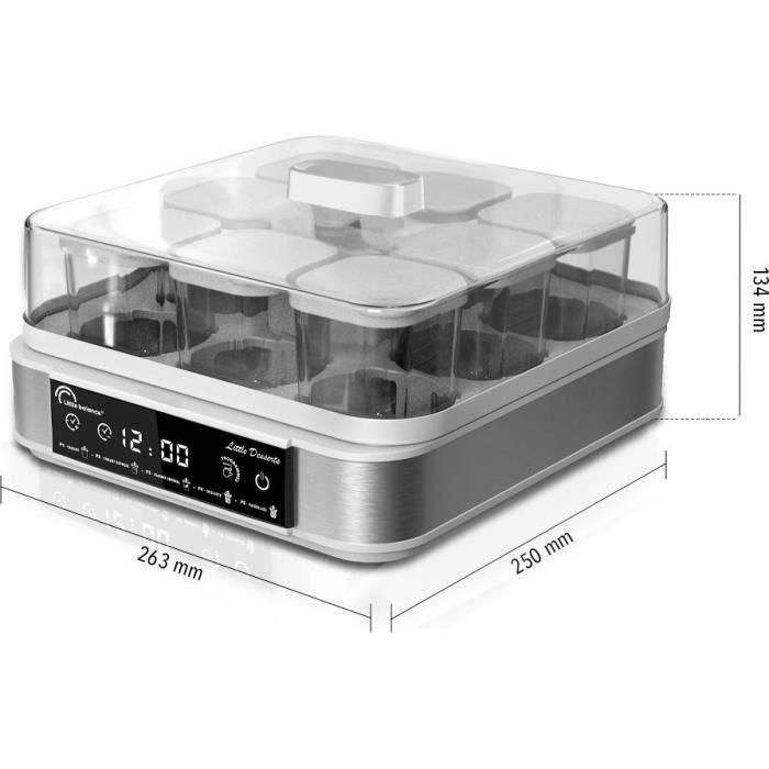Little Balance LIT3760240784487 Yogurtera Pequeño Postre, 9 Botes x 145ml, 5 Programas Automáticos, 30W 2 Little Balance LIT3760240784487 Yogurtera Pequeño Postre, 9 Botes x 145ml, 5 Programas Automáticos, 30W 2