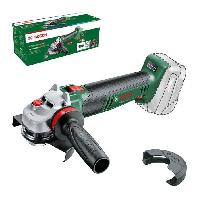 Bosch Advanced Grind 18V-80 Winkelschleifer - Amoladora Angular 125 mm, Motor sin Escobillas, 12000 RPM, Batería 18V 4 Ah