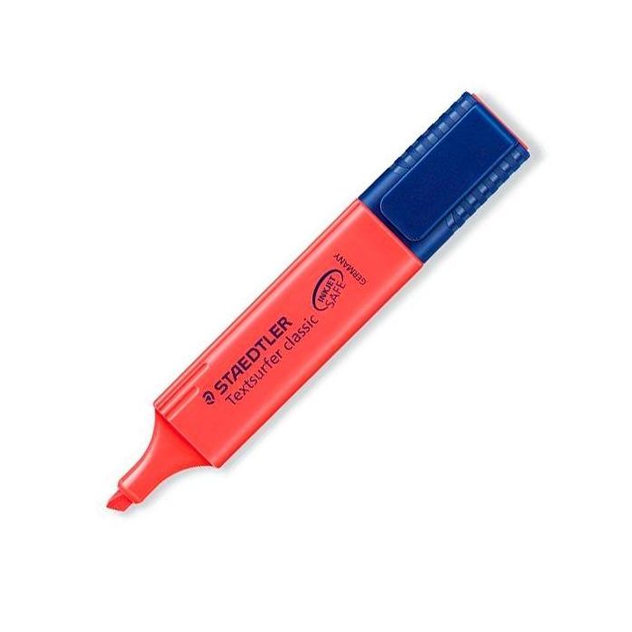 Staedtler Marcador Fluorescente Textsurfer Classic Rojo - Pack de 10 Unidades (10 Unidades)