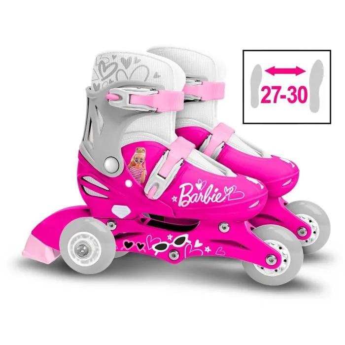 Stamp Patines en Línea 2 en 1 Barbie Talla Ajustable 27-30 1