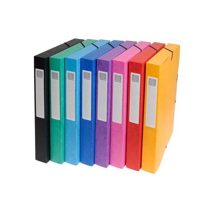 Carpeta De Proyectos Exacompta Exabox Cartulina Lustrada Nature Future A4+ Gomas 2,5 Cm Surtido (8 Col.)