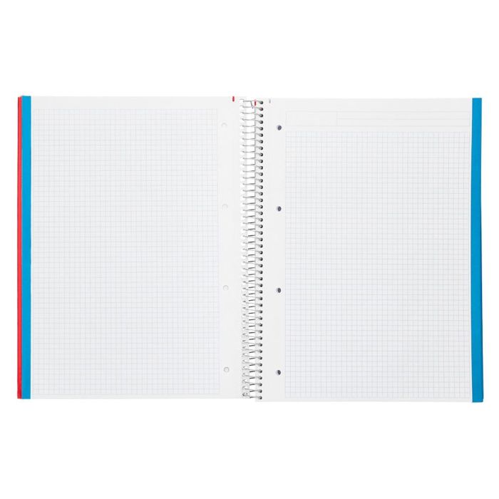 Cuaderno Espiral Liderpapel A4 Micro Jolly Tapa Forrada 140H 75 gr Cuadro 5 mm 5 Bandas4 Taladros Colores Surtidos 6