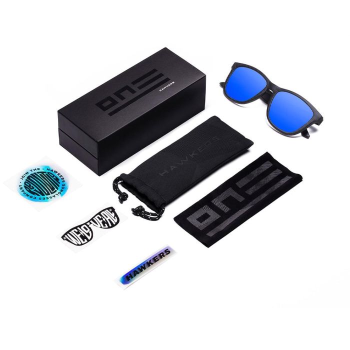 Hawkers Gafas de Sol ONE CARBONO Polarized Sky Azul Negro Unisex Adulto 3
