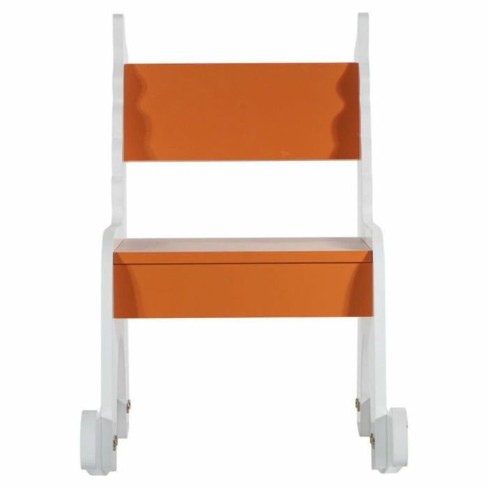 Silla mecedora Alexandra House Living Blanco Naranja Madera MDF 33 x 55 x 51,5 cm Infantil Jirafa 5