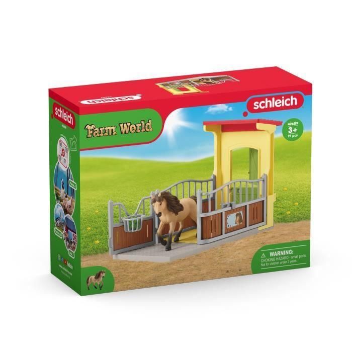 SCHLEICH - Caja con poni islandés - Extensión de granja educativa - 42609 - Farm World Range 5 SCHLEICH - Caja con poni islandés - Extensión de granja educativa - 42609 - Farm World Range 5