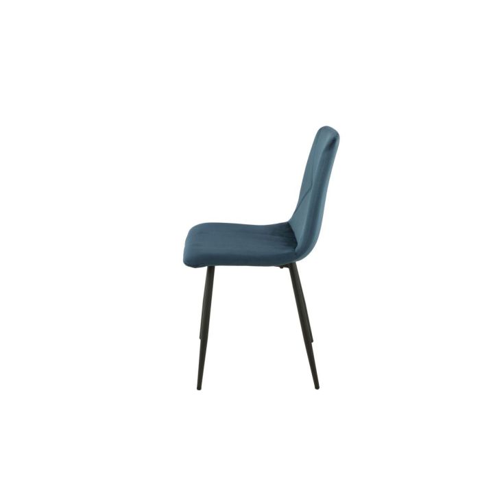 Silla Romimex Azul Terciopelo Metal 45 x 89 x 55 cm 3