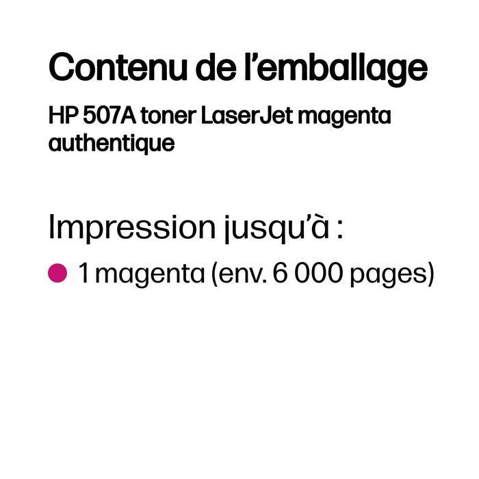 HP 507A Magenta Original LaserJet Toner Cartridge para Impresoras HP 4 HP 507A Magenta Original LaserJet Toner Cartridge para Impresoras HP 4