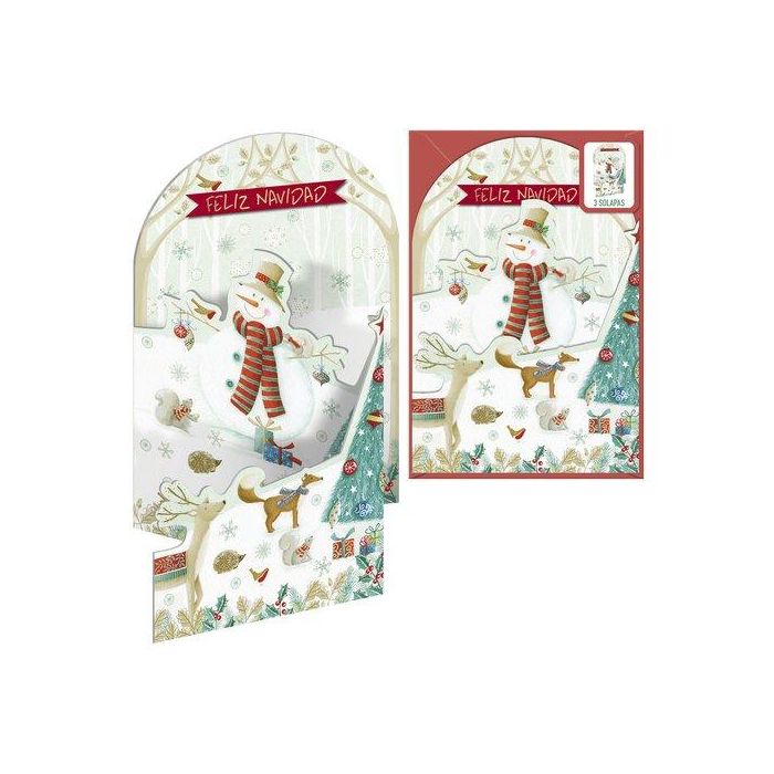 Christmas Dohe Escenas Desplegables 115X170 Muñeco De Nieve 6 unidades