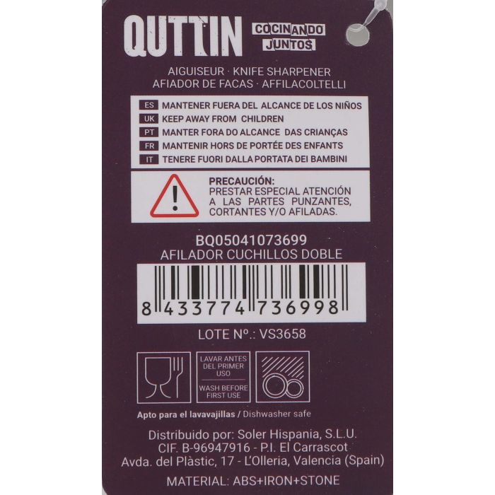 Afilador de cuchillos doble Quttin (24 Unidades) 4 Afilador de cuchillos doble Quttin (24 Unidades) 4