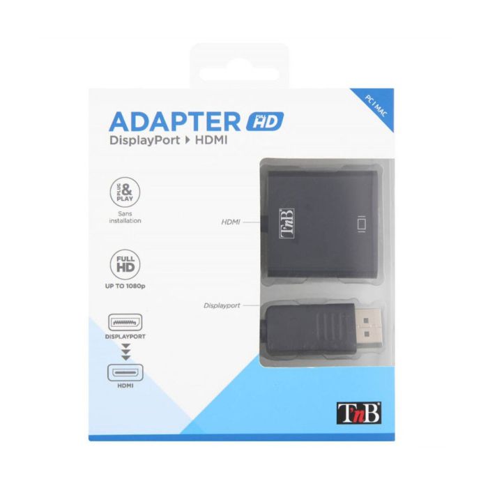 Adaptador DisplayPort a HDMI T'NB DPHDMI Negro 2 Adaptador DisplayPort a HDMI T'NB DPHDMI Negro 2