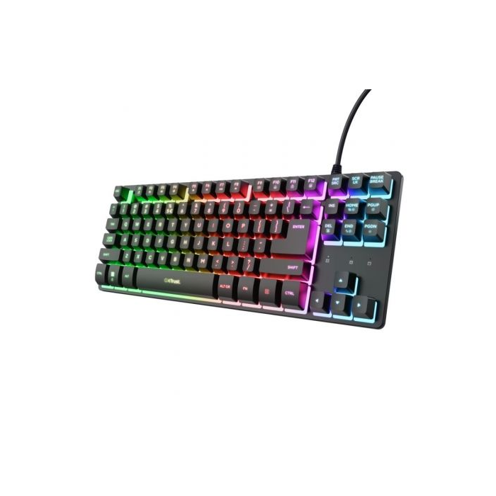 Trust Gaming GXT 833 Thado Teclado Gaming Mecánico TKL Tenkeyless 87 Teclas, Retroiluminación RGB, Antighosting 10-Key, Cable 1.8 m, 25888