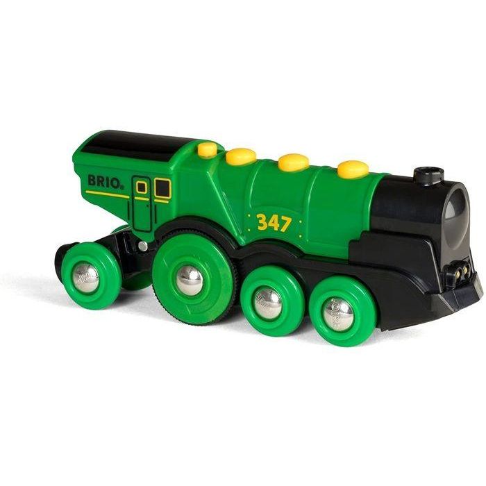 BRIO World - 33593 - Potente locomotora verde con baterías - Juguete de madera 2